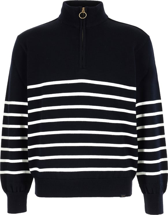 Paul & Shark Paul & Shark Two-tone wool and acrylic sweater