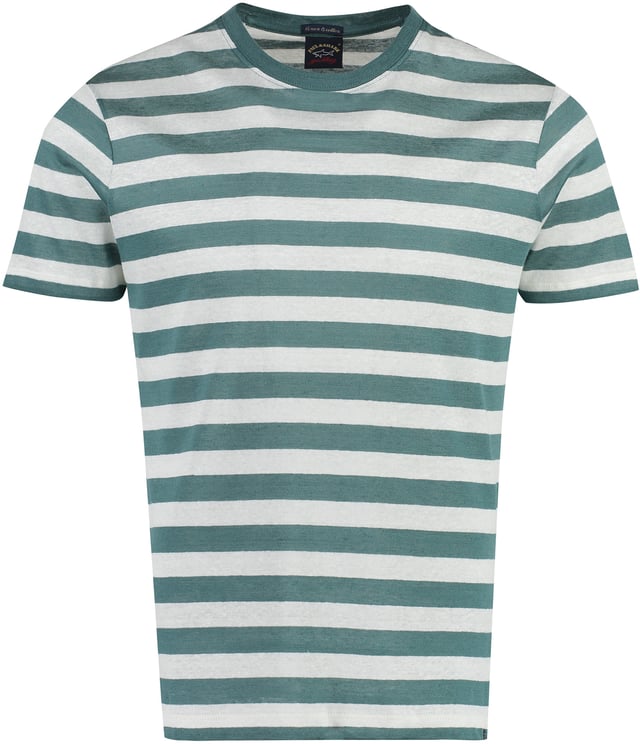 Paul & Shark Striped linen-cotton blend T-shirt