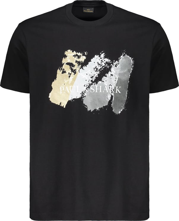 Paul & Shark Black graphic T-shirt in soft cotton