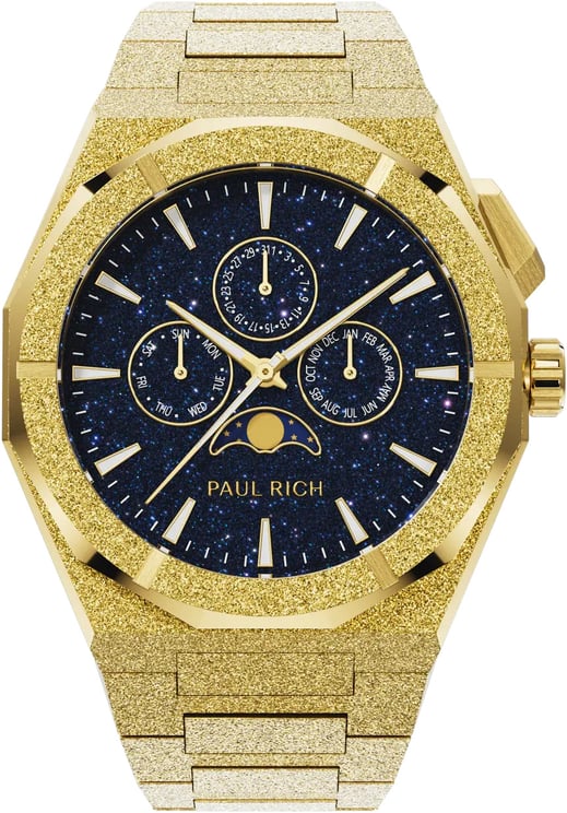 Paul Rich Moonphase Frosted Star Dust II Gold MOON06 horloge
