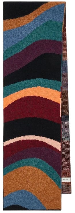 Paul Smith Echarpe swirl bordeaux bleu set Paul Smith Femme W1A 251MK N198 79