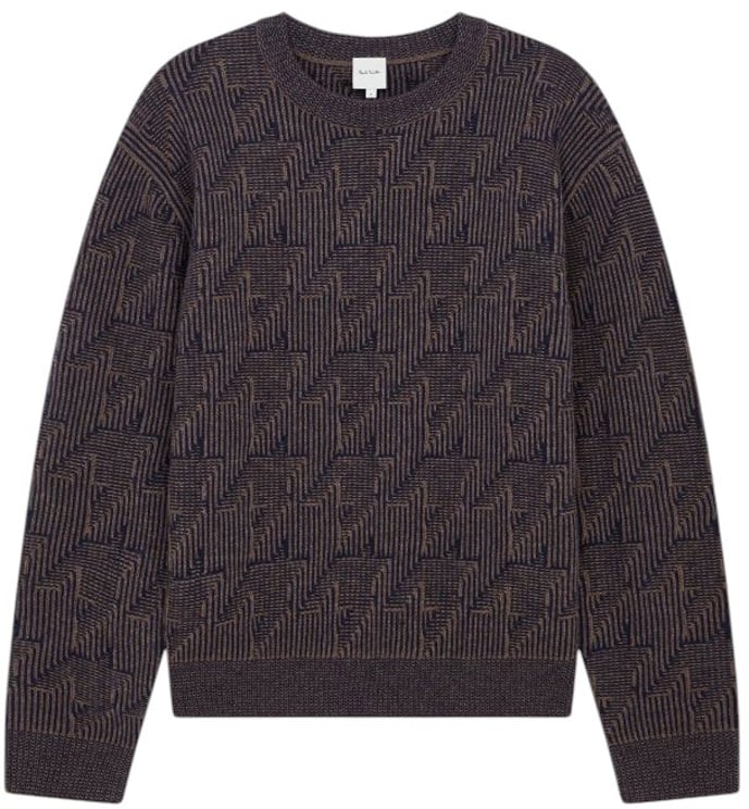 Paul Smith Pull graphique taupe bleu Paul Smith Homme M1R 557Z T02834 61