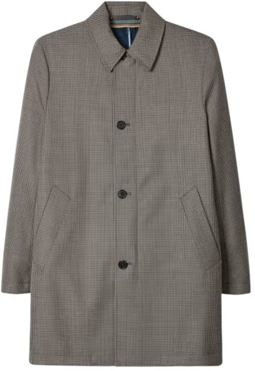 Paul Smith Manteau avec Gilet amovible micro vichy brun Paul Smith Homme M1R 626U T02776 71