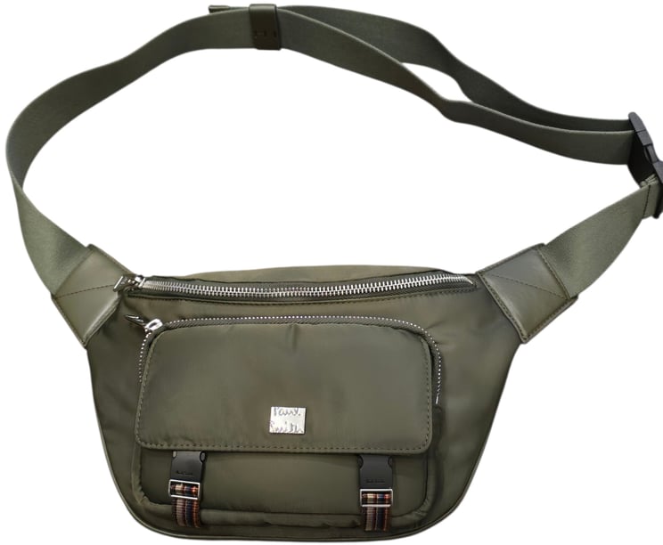 Paul Smith Sac banane toile nylon kaki sangle baya Paul Smith homme femme M1A 8090 TSWEBB 36