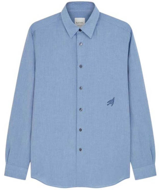 Paul Smith Chemise bleu clair colombe brodée coton lin Paul Smith Homme M1R 901UE V03007 41