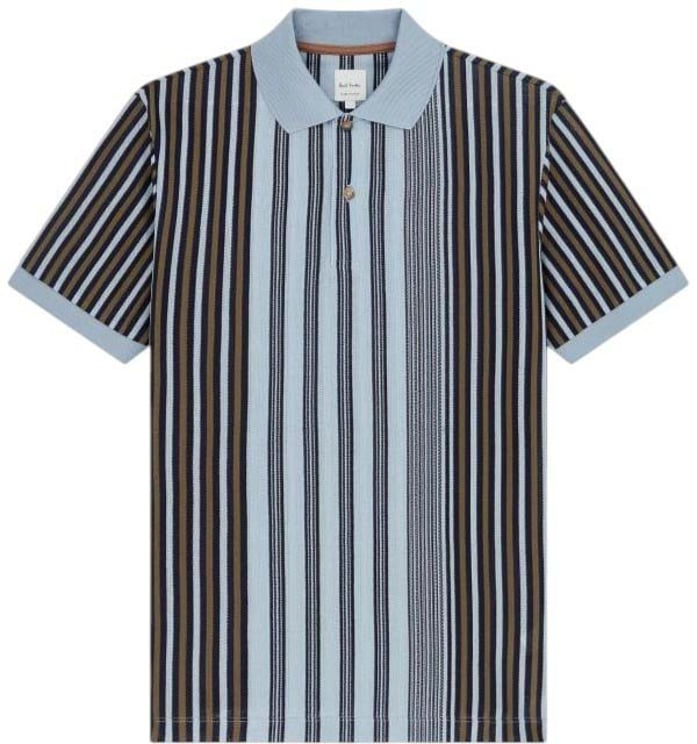 Paul Smith Polo rayé ciel navy kaki Paul Smith Homme M1R 958P V03049 40