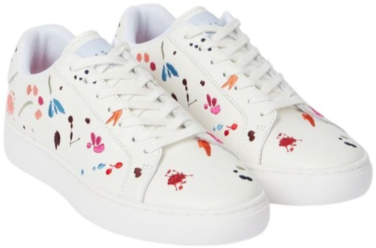 Paul Smith Sneakers Lapin cuir blanc broderies multi Paul Smith Femme W1S LPN09 ULEA 01 baskets
