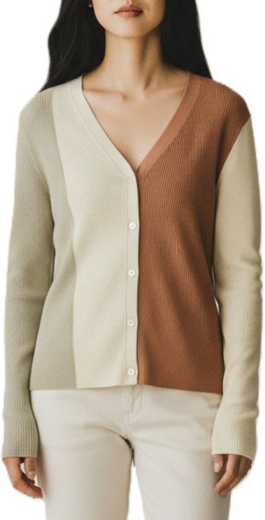 Paul Smith Cardigan patch taupe vert Paul Smith Femme W2R 809N V31447 32