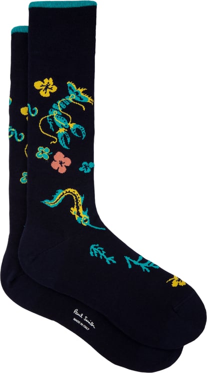 Paul Smith Chaussettes écrevisse hawaï navy M1A-380CI-K220-47 Paul Smith Homme