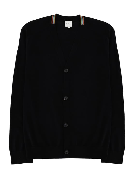 Paul Smith Signature Stripe V-Neck Merino Wool Cardigan