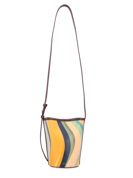 Paul Smith Mini Bucket Cow Leather Swirl Bag