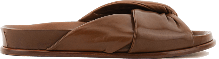 Paul Warmer Twisted Nappa Sandal Cognac