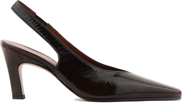 Paul Warmer 90's Square Slingback Burnt Brown