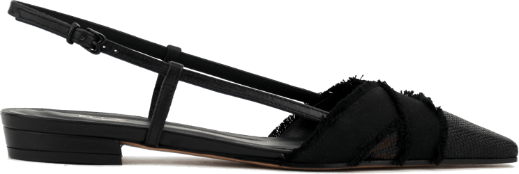 Paul Warmer Iris Flat Sling Ballerina Black