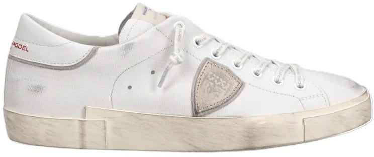 Philippe Model Sneakers Paris cuir blanc logo crème Philippe Model Homme PRSX PRLU FG01