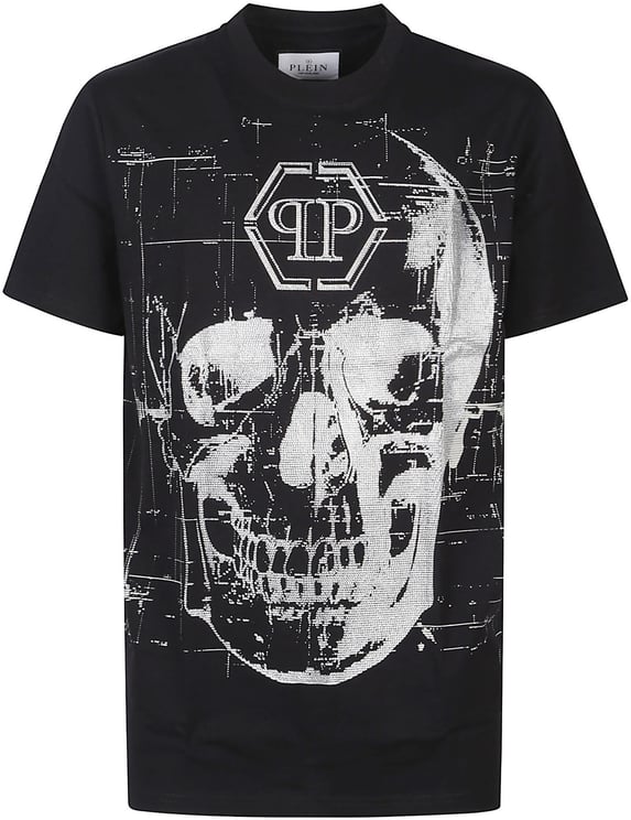 Philipp Plein Skull Strass T-shirt Black