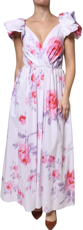 Philosophy by Lorenzo Serafini Philosophy White Floral Cotton Maxi Dress