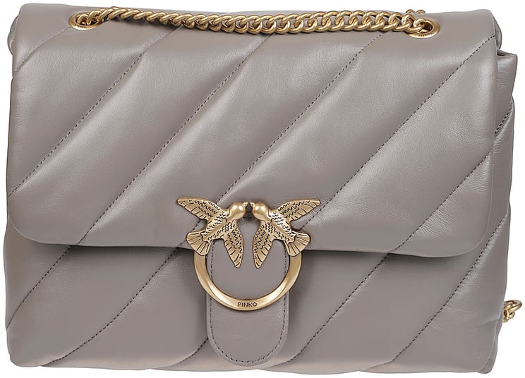 Pinko Love Big Puff Maxi Quilt Bag Grey