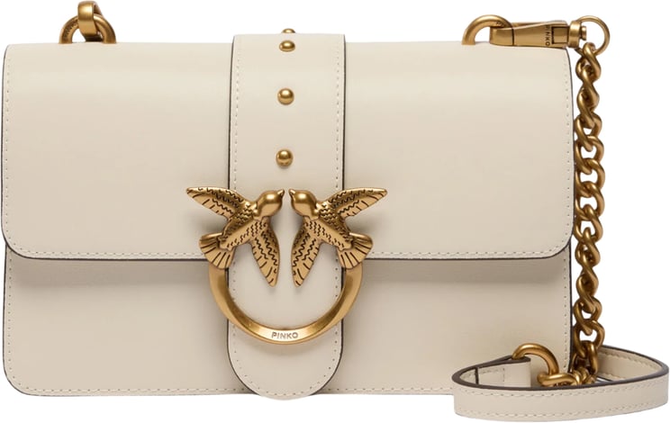 Pinko Love One Mini Bianco Seta e Oro