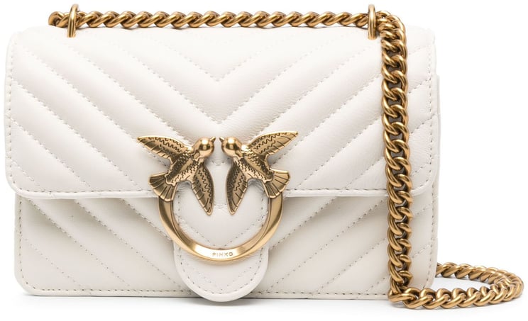 Pinko Bags Bianco Setaantique Gold