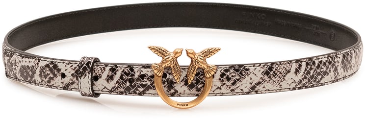 Pinko Love Berry Cintura Sottile Effetto Rettile