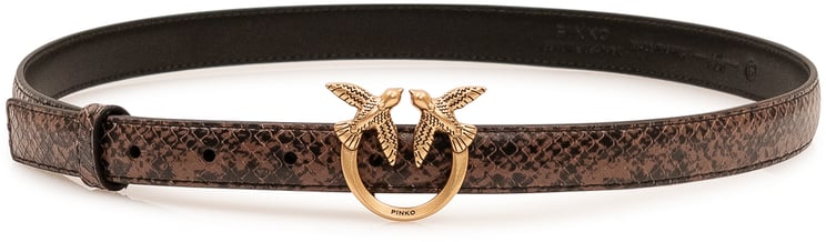 Pinko Love Berry Cintura Sottile Effetto Rettile