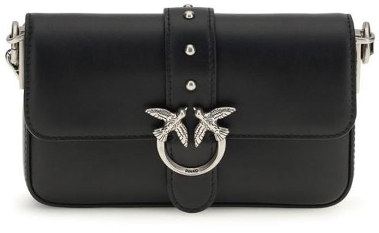 Pinko PINKO Black Calf Leather Bos Taurus Shoulder Bag