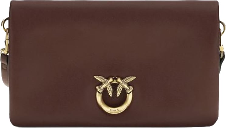Pinko PINKO Purple Calf Leather Bos Taurus Shoulder Bag