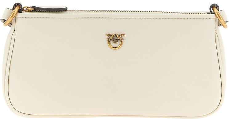Pinko PINKO White Goatskin Crossbody Bag