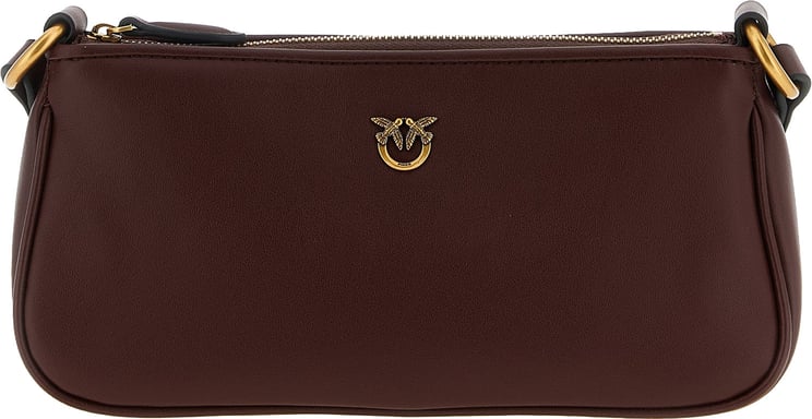 Pinko PINKO Bordeaux Cowhide Crossbody Bag