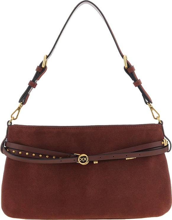Pinko PINKO Bordeaux Cowhide Shoulder Bag