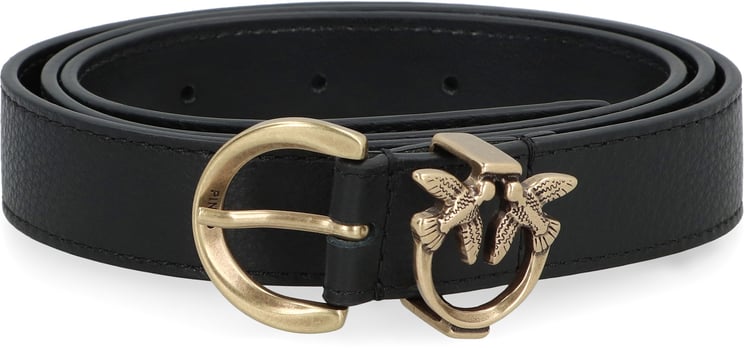 Pinko Logo buckle leather belt