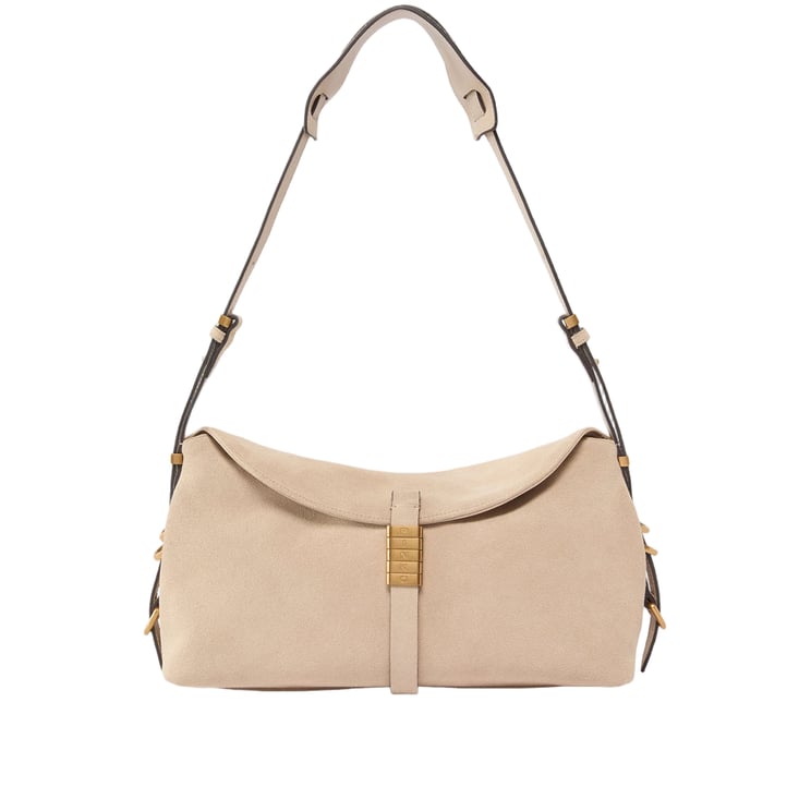 Pinko Beige Suede Leather Handbag