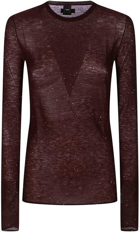 Pinko Pico Round Neck Sweater Pink
