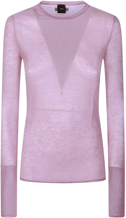 Pinko Pico Round Neck Sweater Pink