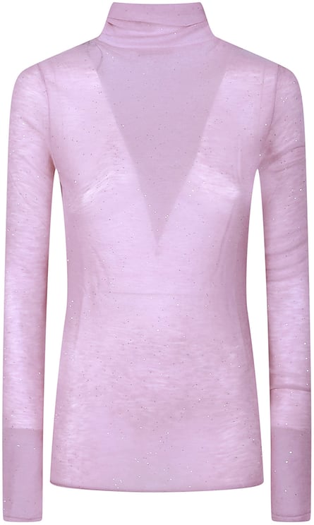 Pinko Moss Turtle Neck Sweater Pink