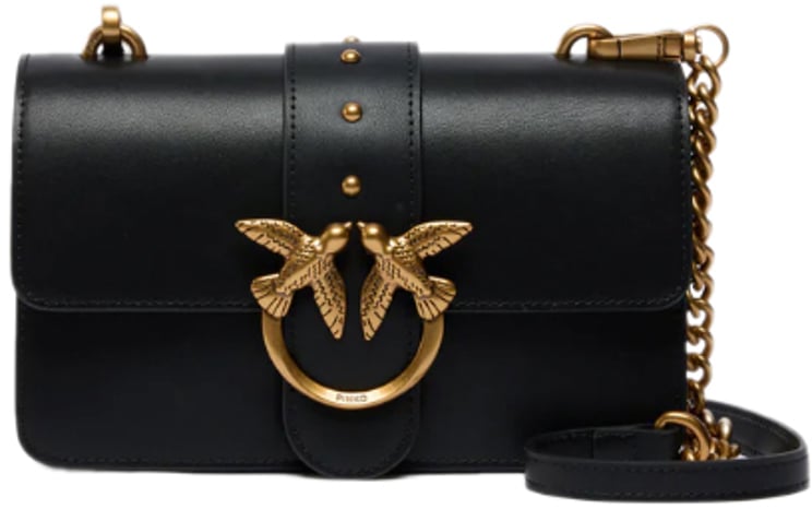Pinko Love One Mini St. Cl Nero-Antique Gold