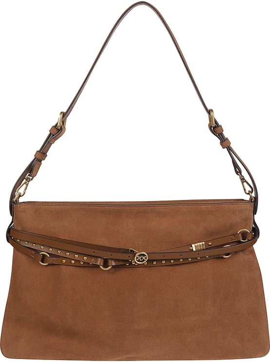 Pinko Belt Big Bag Brown