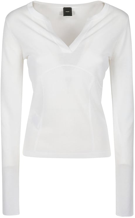 Pinko Asteroide V Neck Sweater White