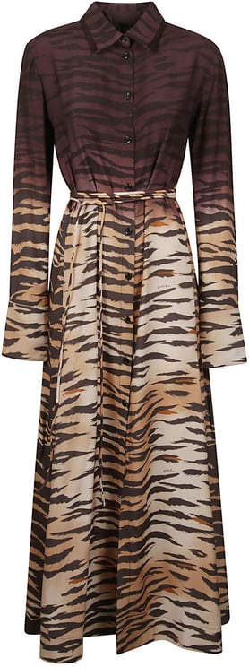 Pinko Annabel Long Dress Brown