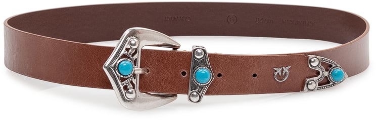 Pinko Cintura con Fibbia Decorata e Inserti