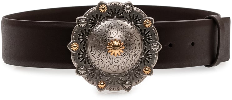 Pinko Cintura con Fibbia Rotonda Incisa