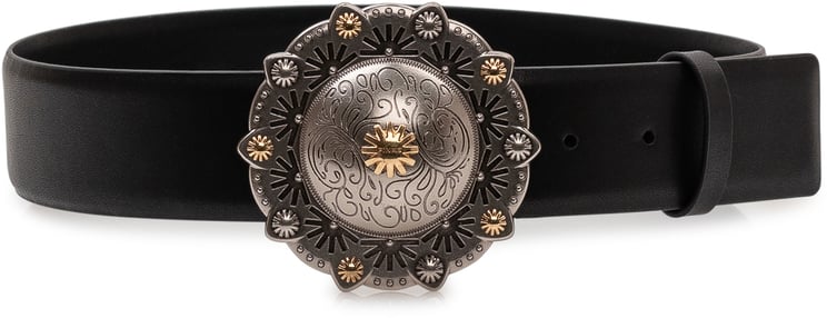 Pinko Cintura con Fibbia Rotonda Incisa