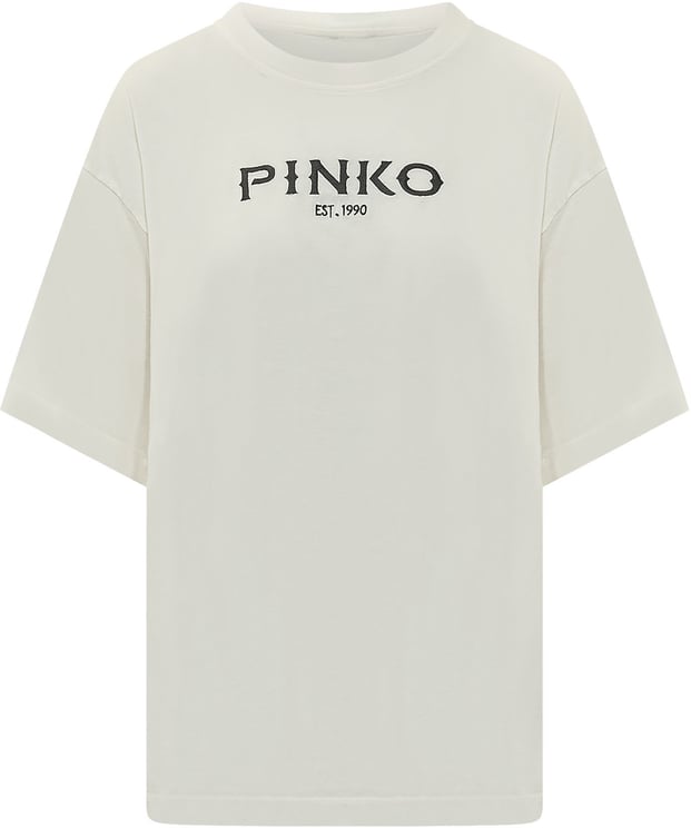 Pinko T-shirt Carmagnola con Maniche Corte e Stampa Logo