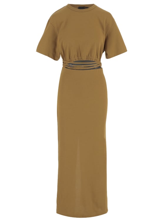Pinko Cotton Dress With Cut-Out Detail