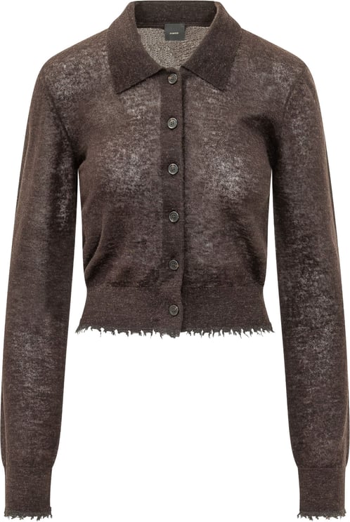 Pinko Madrid Cardigan con Bordi Sfrangiati