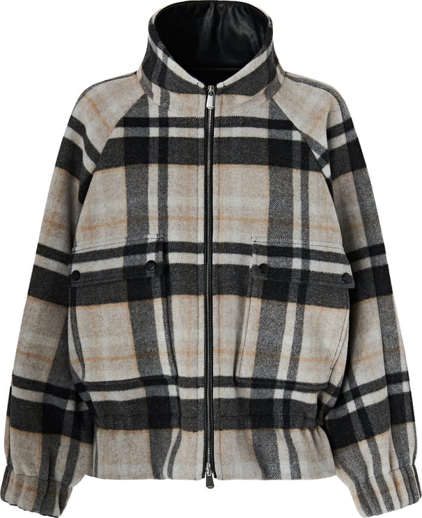 Pinko Coats Multi. Antracite/Cammello