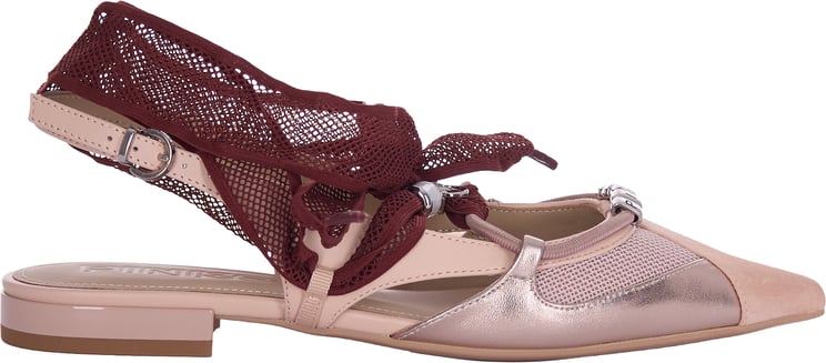 Pinko Slingback Ballerina Flats With Pointed Toe