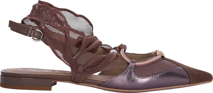 Pinko Slingback Ballerina Flats With Pointed Toe