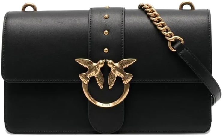 Pinko Love One Classic Leather Satchel